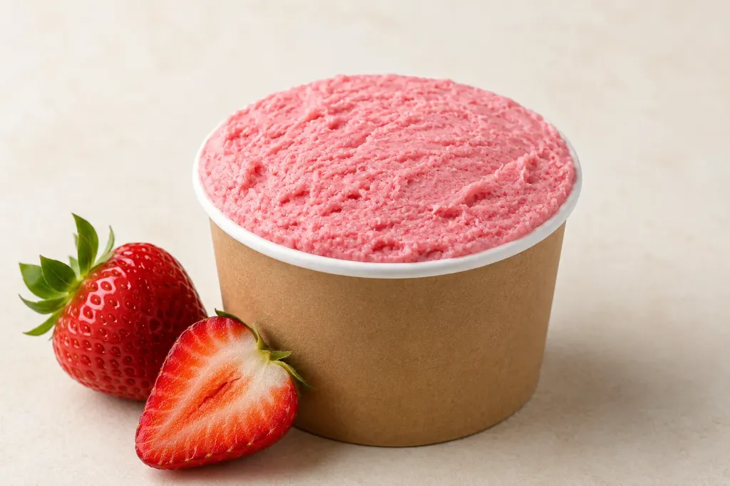 Petit pot de glace artisanale : Sorbet fraise
