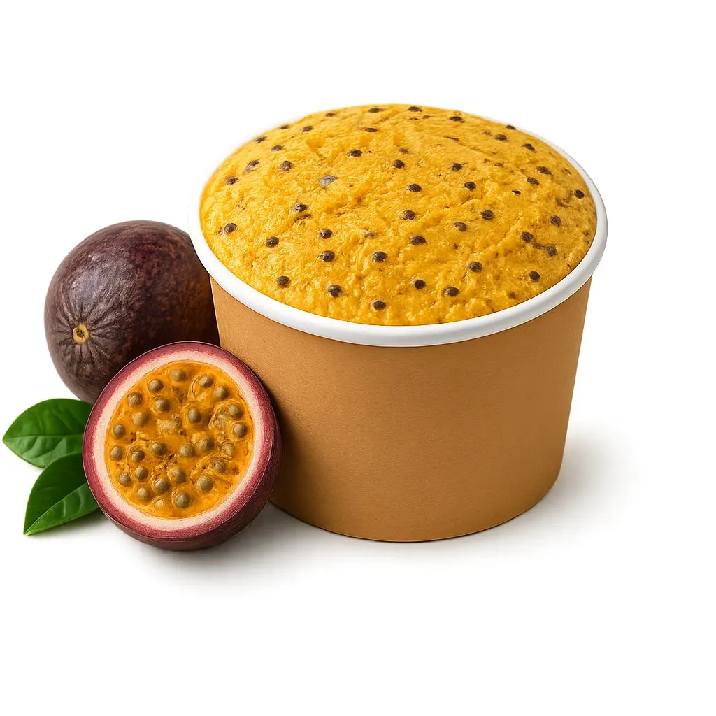 Petit pot de glace artisanale : Sorbet passion